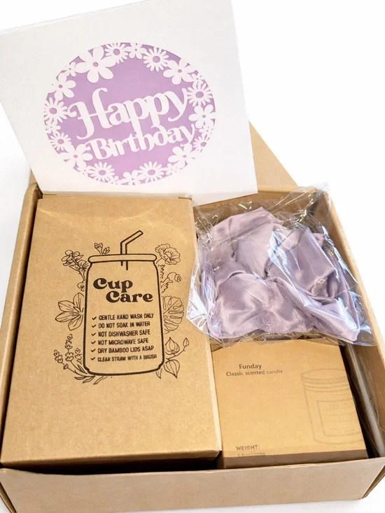 Lavender Birthday Gift Set - Happy Birthday Candle & Accessories - Picture 5 of 5
